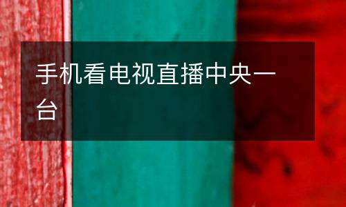 手機(jī)看電視直播中央一臺(tái)